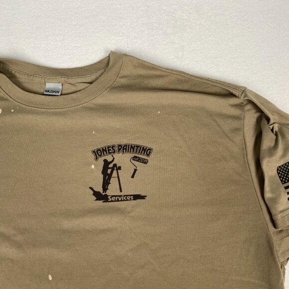 Jones Painting Paint Splatter Distressed Workwear Construction Connecticut Tee - Picture 4 of 9